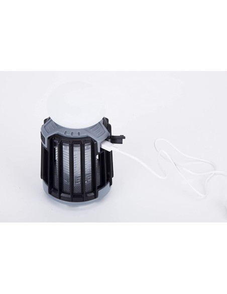 Atrapa insectos y lámpara portátil jata mostrap mib9n - 5w - 25m2 exterior/interior - 3 modos de eliminación - compatible con 