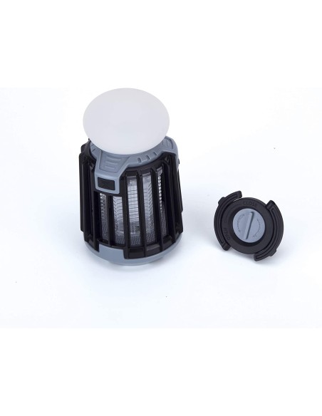 Atrapa insectos y lámpara portátil jata mostrap mib9n - 5w - 25m2 exterior/interior - 3 modos de eliminación - compatible con 