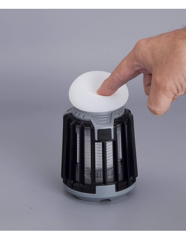 Atrapa insectos y lámpara portátil jata mostrap mib9n - 5w - 25m2 exterior/interior - 3 modos de eliminación - compatible con 