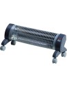 Estufa de cuarzo fm 2302-r - 1200w - 2 niveles potencia (600/1200w) - 2* barras cuarzo - sistema seguridad anti-vuelco - ruedas 