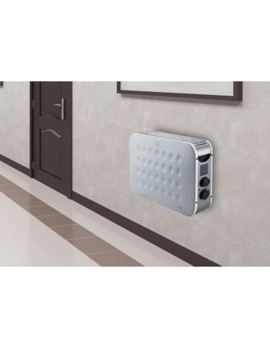 Convector jata c204n - 2000w - 2*potencias calor (1200-2000w) - termostato regulable - colocación mural y suelo
