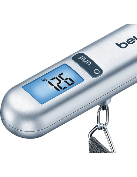 Báscula para maletas con flexometro beurer ls-06 - hasta 40kg - graducacion 10g - correa 15.1cm - pantalla lcd - 1*cr2032