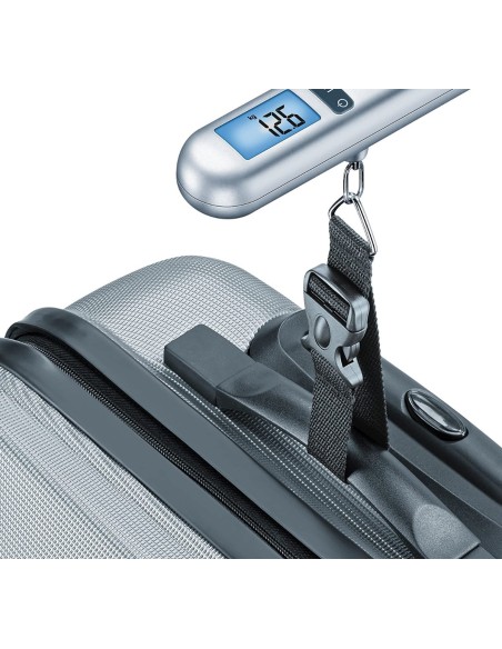 Báscula para maletas con flexometro beurer ls-06 - hasta 40kg - graducacion 10g - correa 15.1cm - pantalla lcd - 1*cr2032