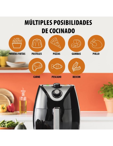 Freidora por Aire / Sin Aceite Tristar FR-6994 Crispy Fryer XXL/ 1500W/ Capacidad 4.5L