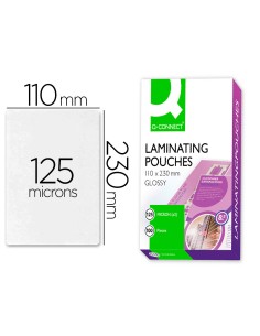 CI | Bolsa de plastificar q-connect 110 x 230 mm 125 mc...
