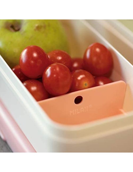 Táper rectangular milán 085110gr con tapa verde - capacidad 0.75l - apto para microondas/congelador - esquinas redondeadas - 