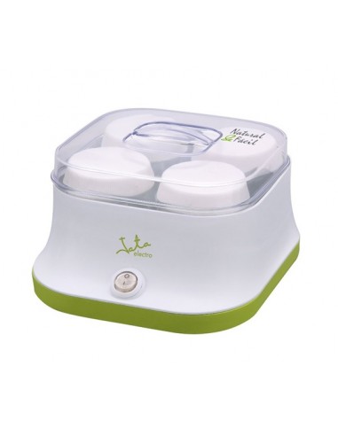 Yogurtera jata yg523 - 11w - capacidad para 4 yogures - 4 vasos cristal 150ml tapa rosca - recetas incluidas