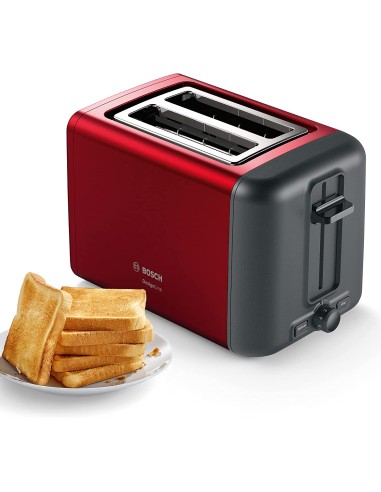 Tostador Bosch DesignLine TAT4P424/ 970W/ Rojo