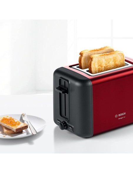 Tostador Bosch DesignLine TAT4P424/ 970W/ Rojo