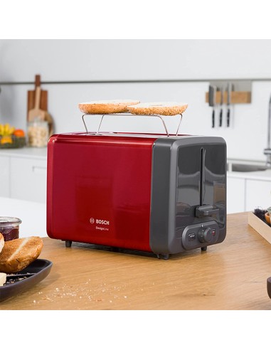Tostador Bosch DesignLine TAT4P424/ 970W/ Rojo