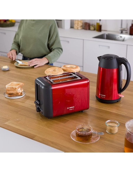 Tostador Bosch DesignLine TAT4P424/ 970W/ Rojo