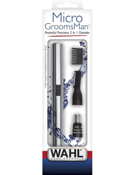 Recortadora Wahl Micro Groomsman 5640-616 con Batería/ 4 Accesorios