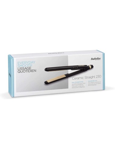 Plancha para el Pelo BaByliss Ceramic Straight 230 ST089E/ Negra y Dorada