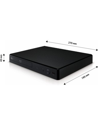 Reproductor de bluray lg bp250 - escalado full hd 1080 - bluray / dvd / divxhd / mkv - dts hd - usb player - hdmi