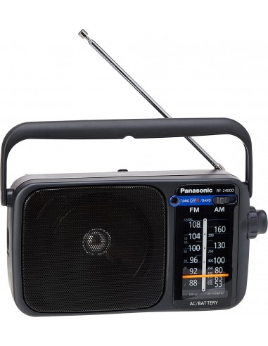 Radio Portátil Panasonic RF-2400DEG-K/ Negra