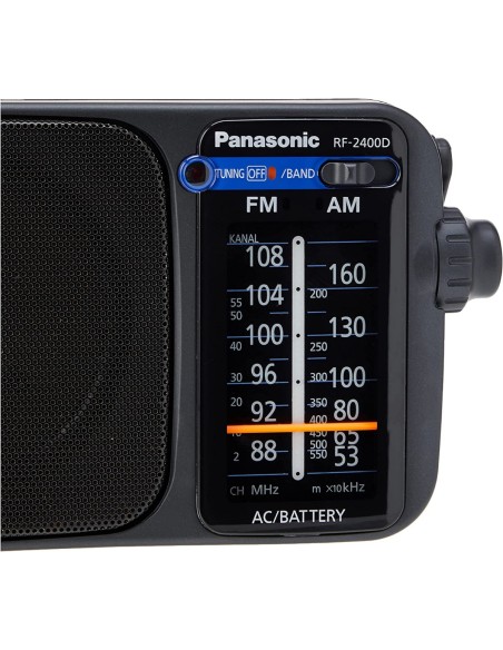 Radio Portátil Panasonic RF-2400DEG-K/ Negra