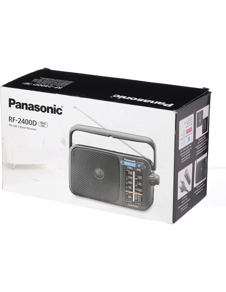 Radio Portátil Panasonic RF-2400DEG-K/ Negra