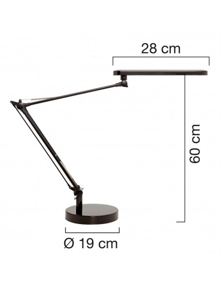 Lámpara de Escritorio Unilux Mamboled/ 6.5W/ Negra