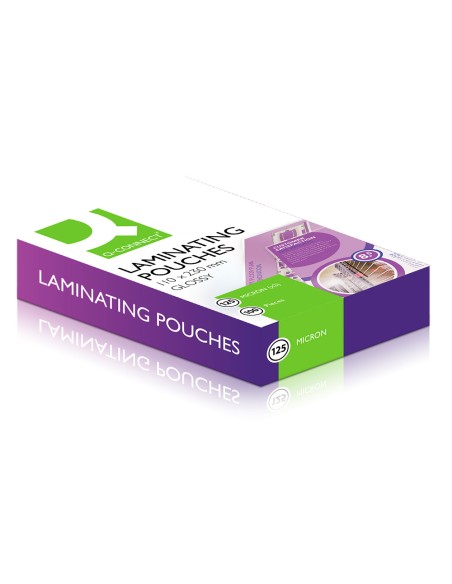 CI | Bolsa de plastificar q-connect 110 x 230 mm 125 mc carnet de conducir caja de 100 unidades