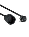 Cable Alargador de Corriente Nanocable 10.22.0610-BK/ Schuko Hembra - Schuko Macho/ 10m/ Negro