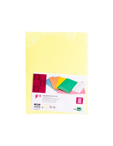 CI | Subcarpeta liderpapel folio amarillo pastel 180g/m2