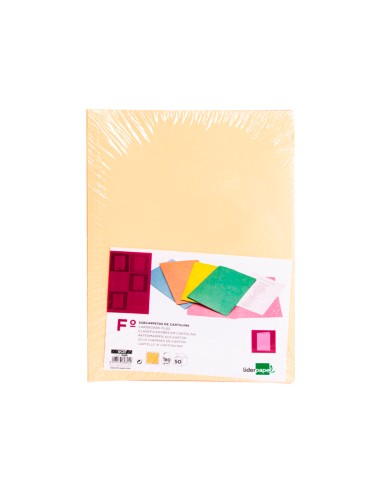 CI | Subcarpeta liderpapel folio naranja pastel 180g/m2