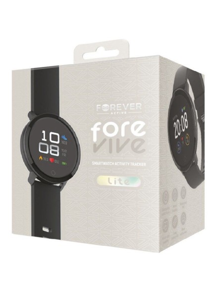 Smartwatch Forever ForeVive Lite SB-315/ Notificaciones/ Frecuencia Cardíaca/ Negro