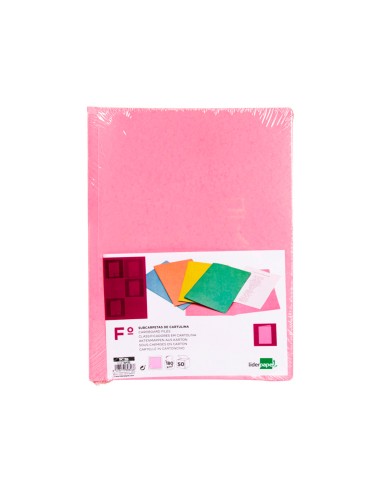 CI | Subcarpeta liderpapel folio rosa pastel 180g/m2