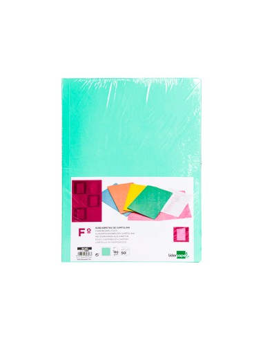 CI | Subcarpeta liderpapel folio verde pastel 180g/m2