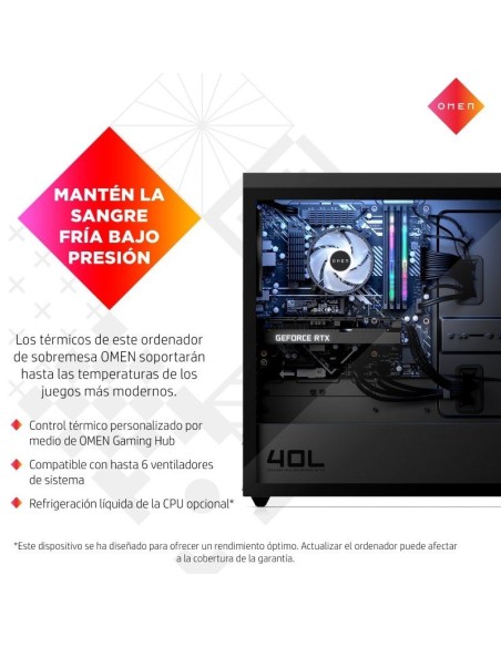 PC Gaming HP Omen 40L GT21-0058NS Ryzen 5 5600G/ 16GB/ 512GB SSD/ GeForce RTX3060Ti/ Win11