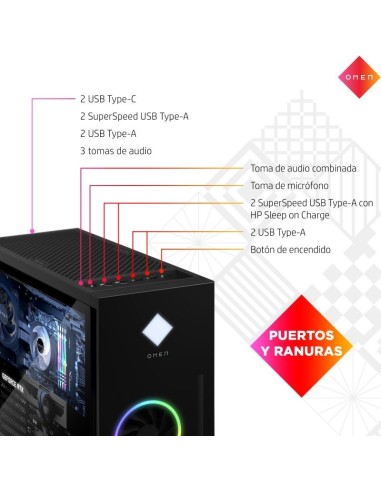 PC Gaming HP Omen 40L GT21-0058NS Ryzen 5...