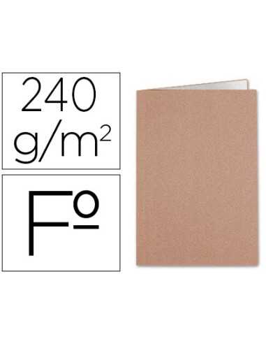 CI | Subcarpeta liderpapel folio kraft interior blanco 240g/m2