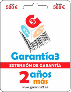 Tarjeta extensión de garantía 3 años más  para productos...