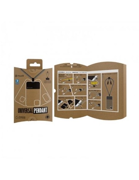 Colgante para Funda Universal Muvit MCGOO0001/ Negro