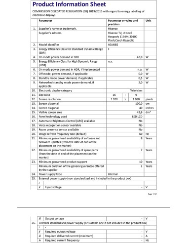 Televisor Hisense DLED 40A4BG 39.5"/ Full HD/...