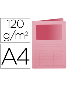 CI | Subcarpeta cartulina q-connect din a4 rosa con...