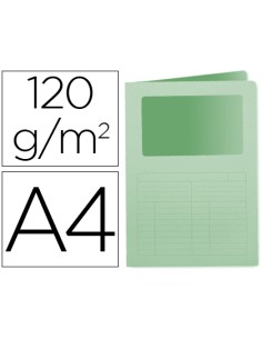 CI | Subcarpeta cartulina q-connect din a4 verde con...