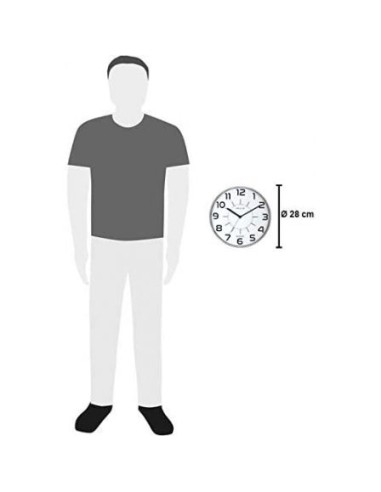 Reloj de Pared Unilux POP/ Gris Metalizado