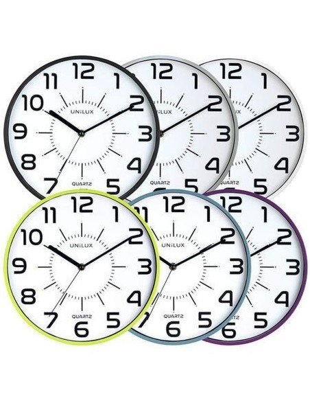 Reloj de Pared Unilux POP/ Gris Metalizado