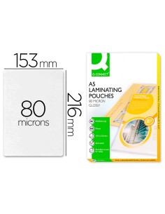 CI | Bolsa de plastificar q-connect 153 x 216 mm 80mc din...