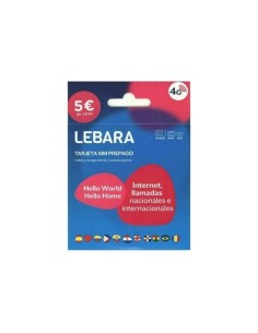Tarjeta SIM Prepago Lebara - Saldo: 5 