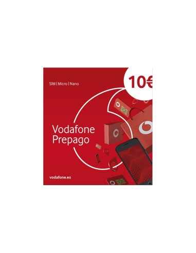 Tarjeta SIM Prepago Vodafone - Saldo: 10 