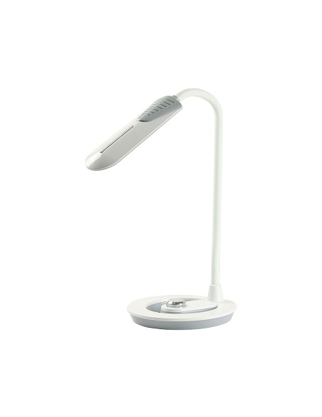 CI | Lampara de oficina q-connect sobremesa profesional abs 18 leds 6 w interruptor sensor 3 niveles color blanco