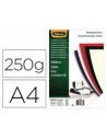 CI | Tapa de encuadernacion fellowes din a4 carton brillo verde chromolux 250 gr pack de 100 unidades