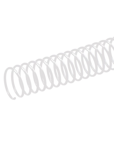 CI | Espiral metalico q-connect blanco 64 5:1 8 mm 1mm caja de 200 unidades