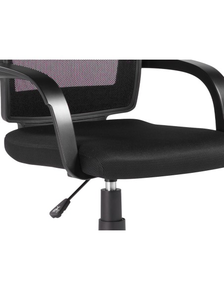 CI | Silla giratoria q-connect respaldo medio regulable en altura 900+100x560x570 mm color negro