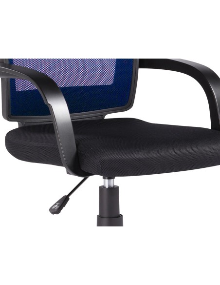 CI | Silla giratoria q-connect respaldo medio regulable en altura 900+100x560x570 mm color azul