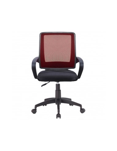 CI | Silla giratoria q-connect respaldo medio regulable en altura 900+100x560x570 mm color rojo