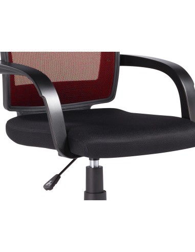 CI | Silla giratoria q-connect respaldo medio regulable en altura 900+100x560x570 mm color rojo