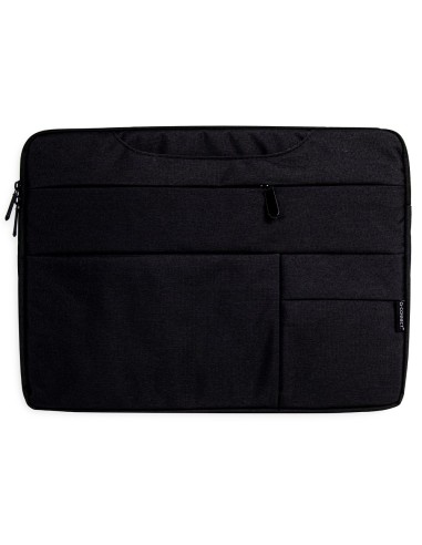 CI | Funda Para Portatil Q-Connect 15,6" Con Asas Retractiles Cremallera 3 Bolsillos Exteriores Negro